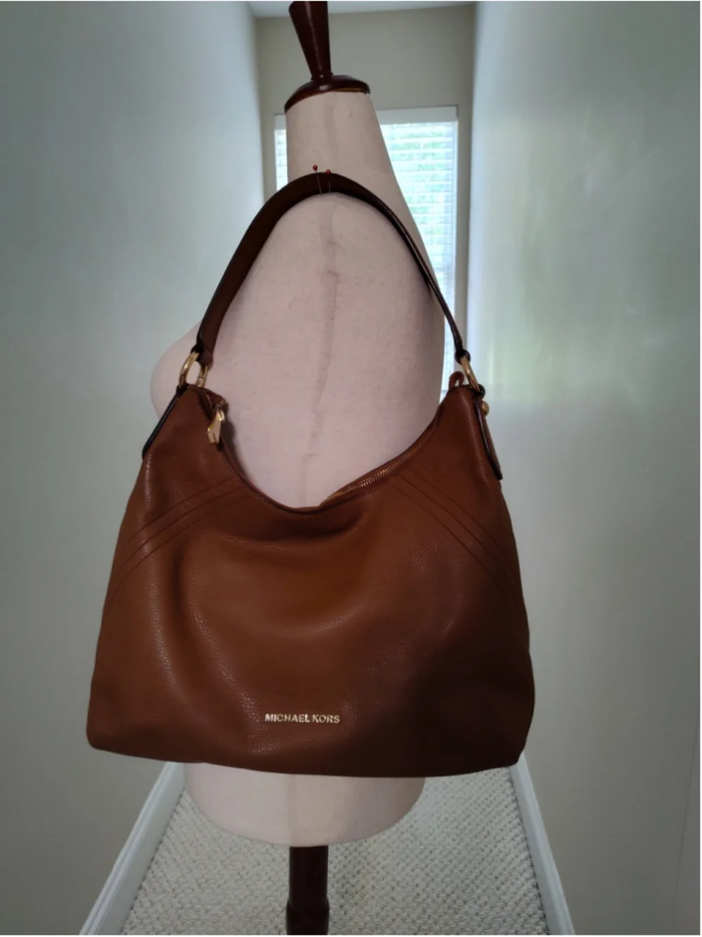 Women's Michael Kors Hobo Bag One Size Brown Gold